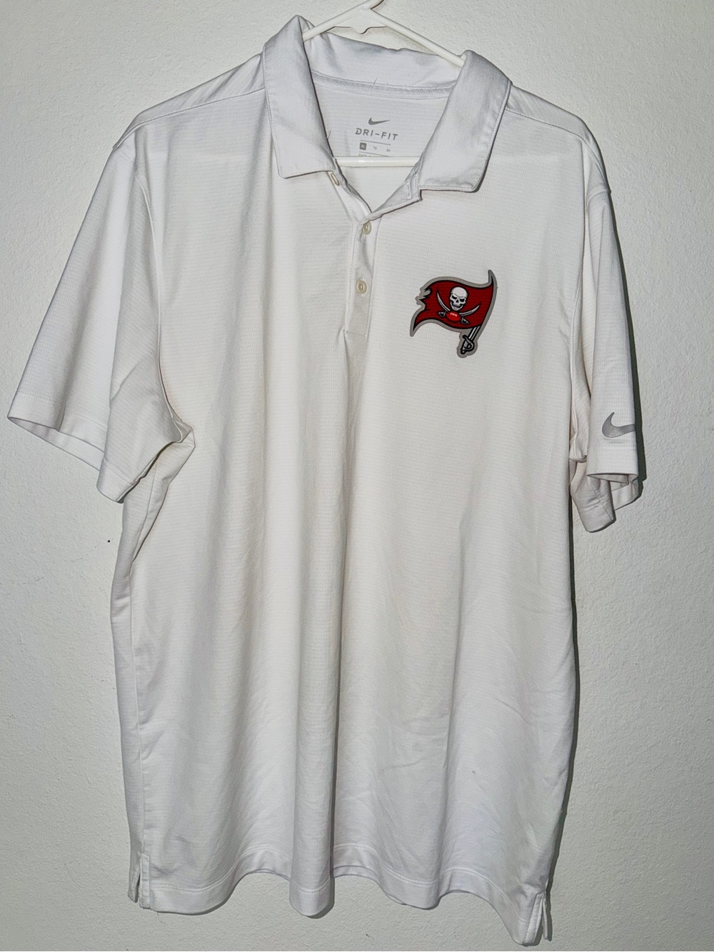 Nike Dri-Fit NFL Tampa Bay Buccaneers White Polo Sz: XL
